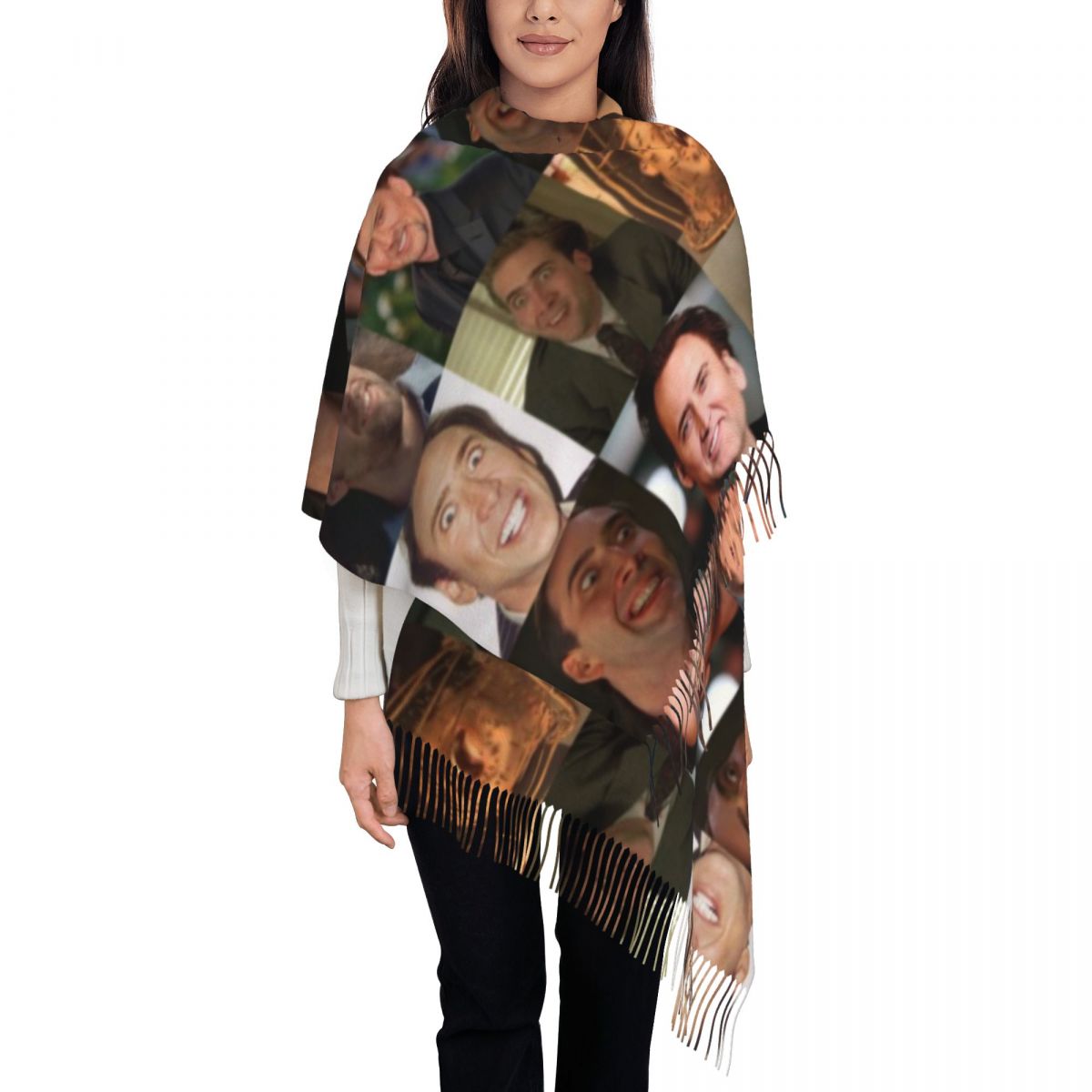 Nicolas Cage Funny Face Meme S - Pashmina Wrap Large recensie en prijs