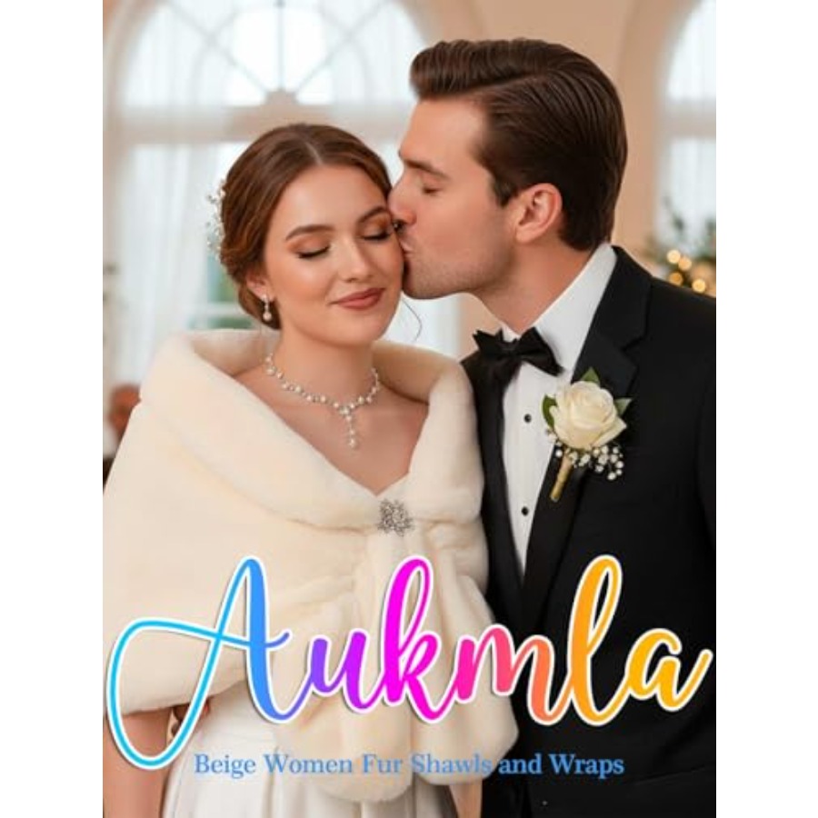 Aukmla Women's Wedding Fur Wra - Stole Wedding Shawl recensie en prijs