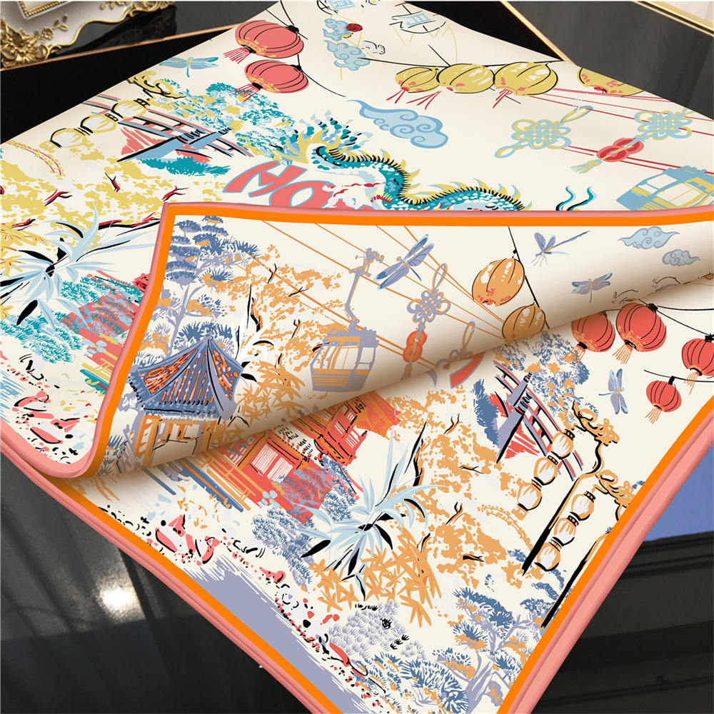 90CMTwill Silk Scarf Women Dou - Scarf Silk Square recensie en prijs