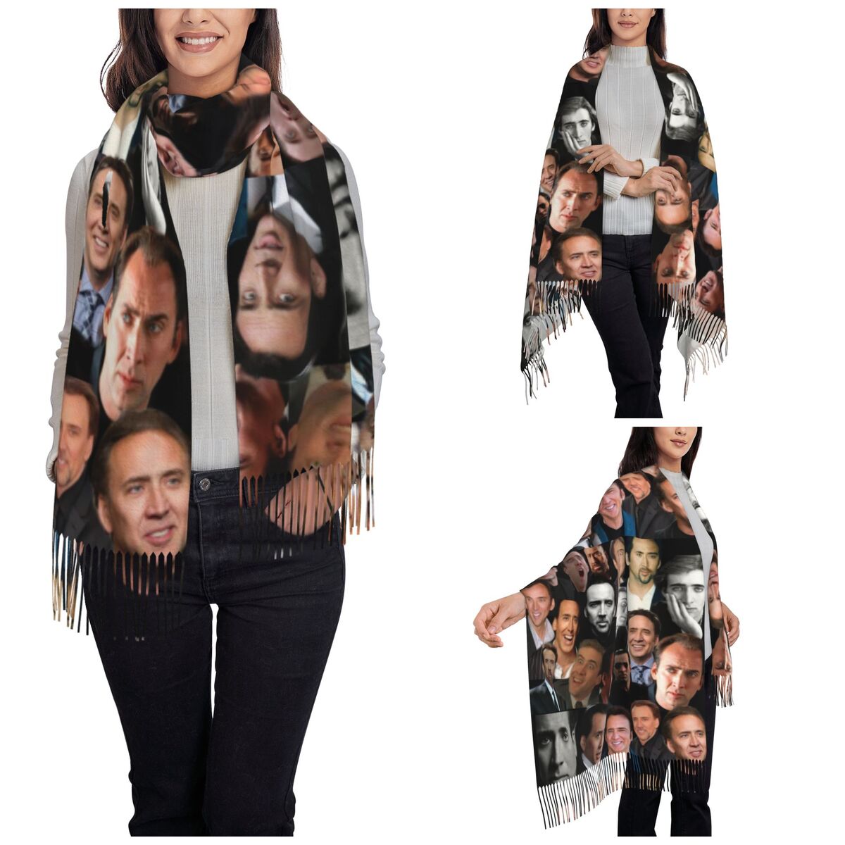 Nicolas Cage Colllage Shawl Wr - Pashmina Wrap Large recensie en prijs