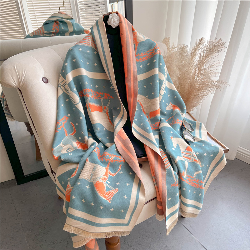 Luxury Horse Print Thick Cashm - Woven Scarf Blanket recensie en prijs