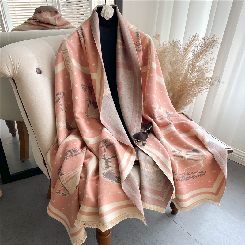 Luxury Horse Print Thick Cashm - Woven Scarf Blanket recensie en prijs