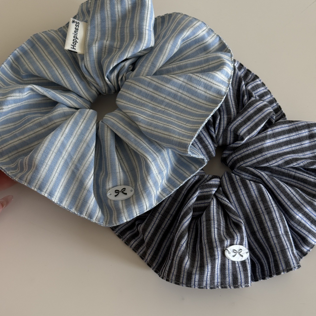 Blue Solid Color Silk Hair Ban - Silk Tie Striped recensie en prijs