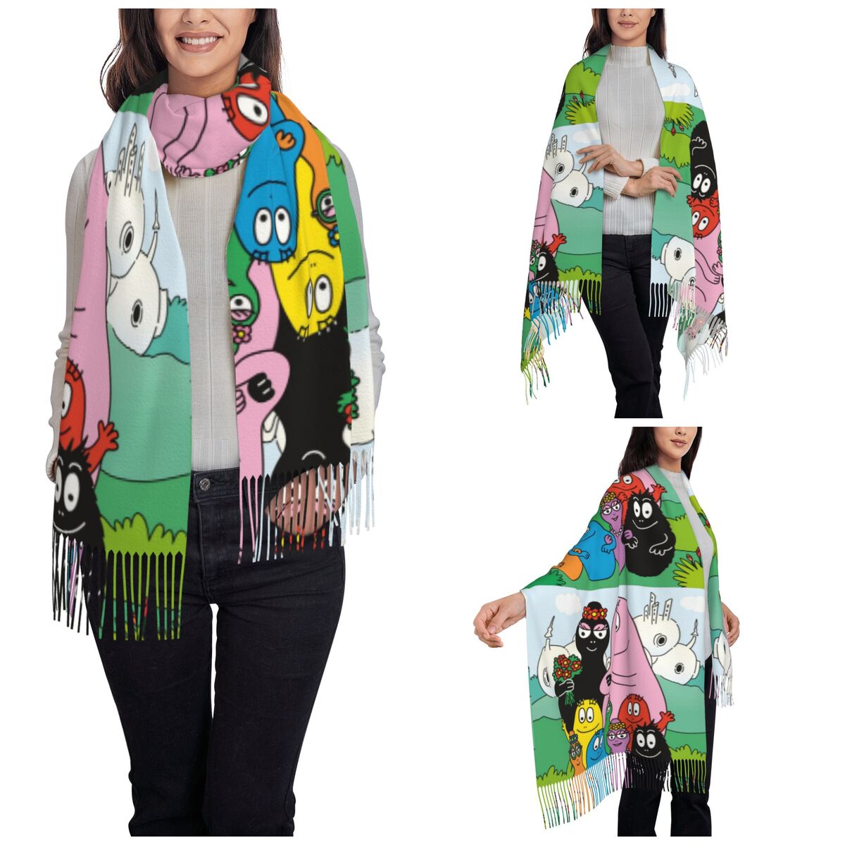 Les Barbapapa Family Shawls Wr - Pashmina Wrap Large recensie en prijs