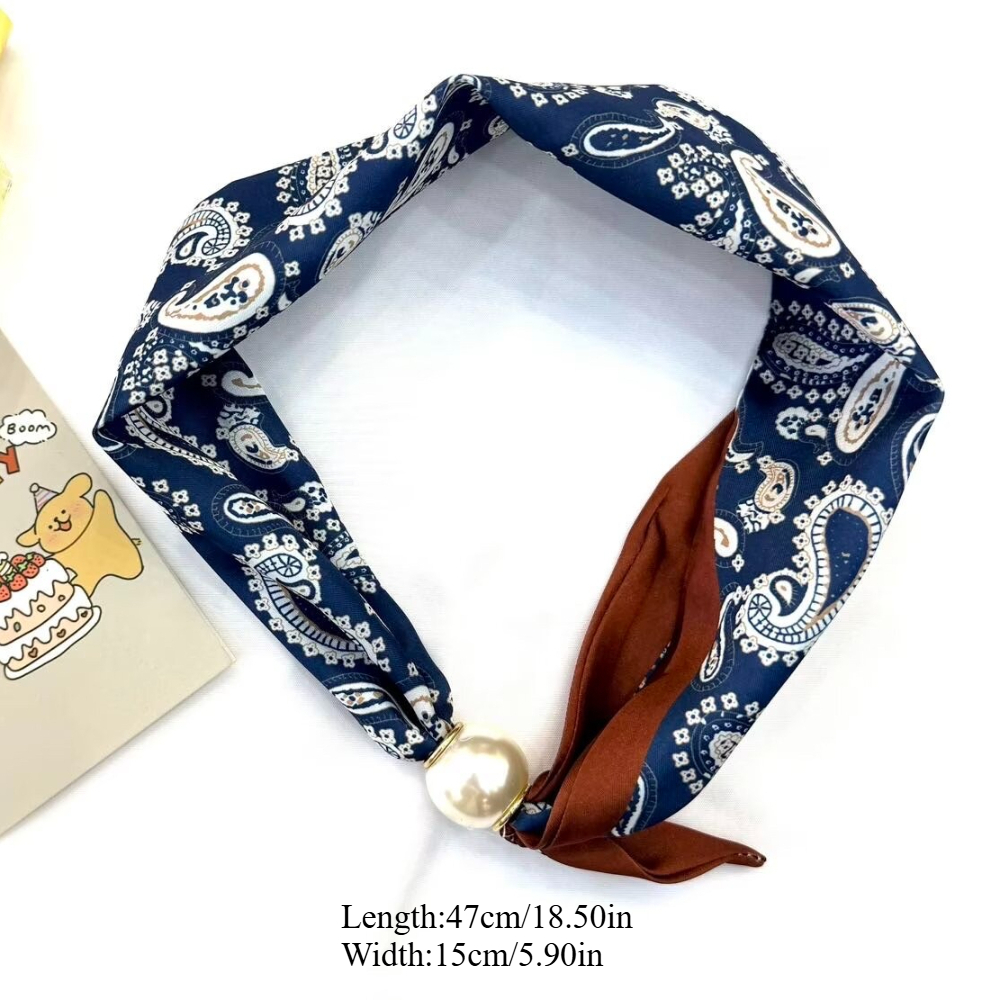 1 Women's Vintage Printed Sati - Ascot Neck Scarf recensie en prijs