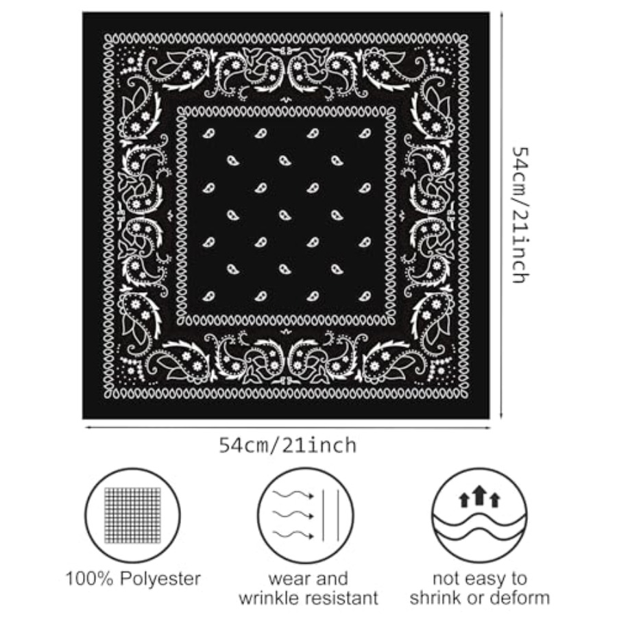 3/6/ Pack Bandanas for Women M - Handkerchief Cotton Men recensie en prijs
