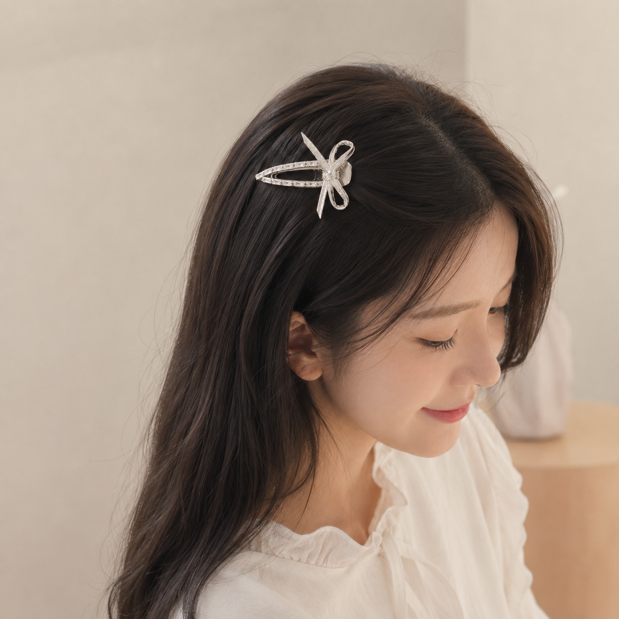 Y2K Bow Hair Clip Silver Alloy - Tie Clip Silver recensie en prijs