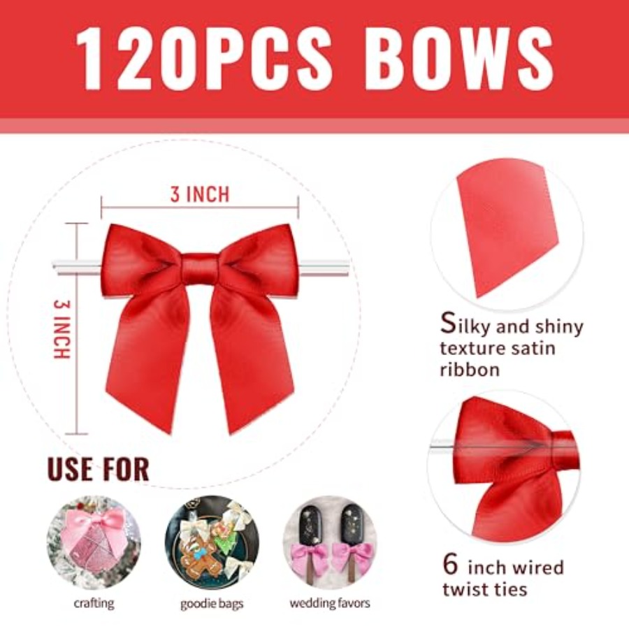 RainbowPana 120 Pack Christmas - Bow Tie Pre Tied recensie en prijs