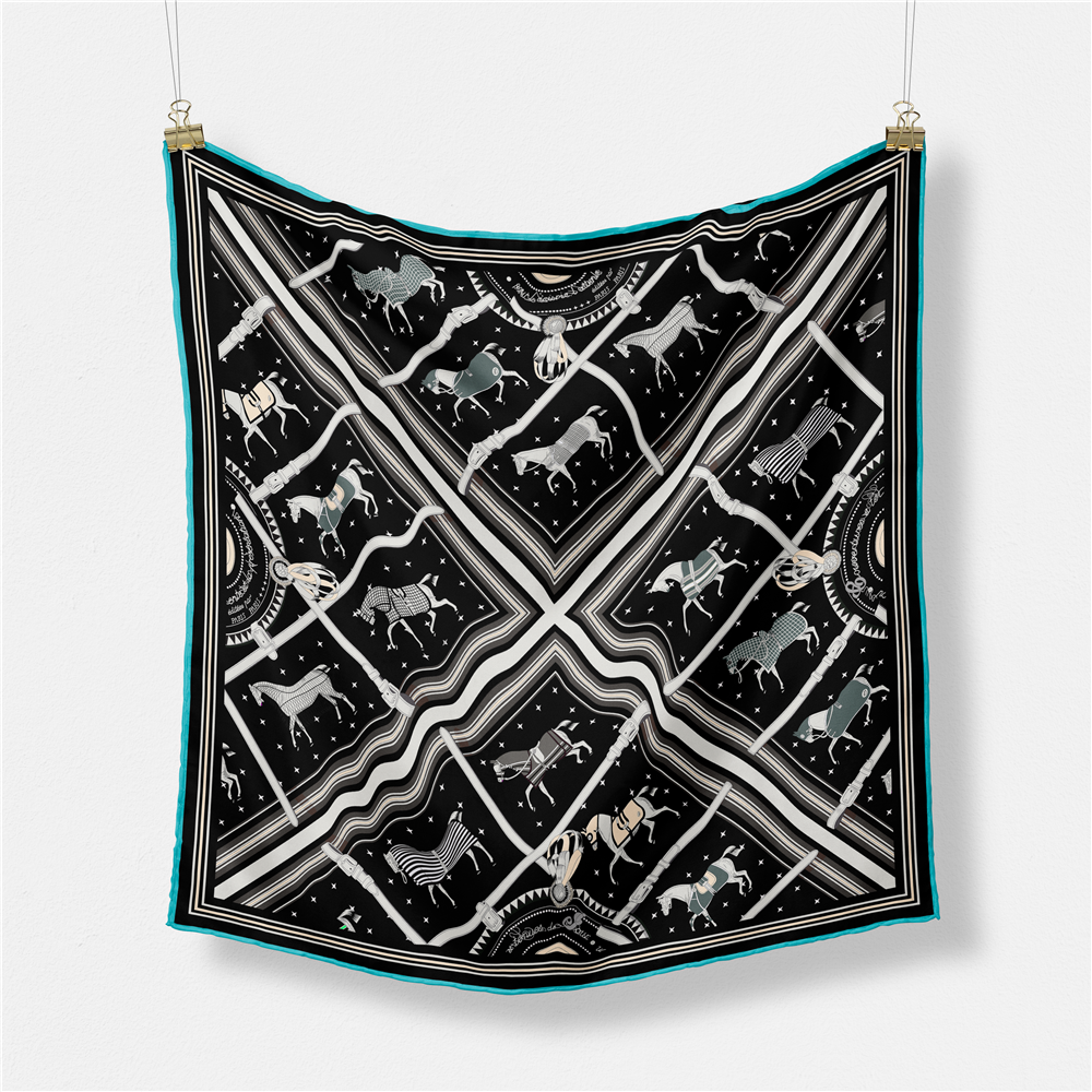 53CM Brand Small Plaid Horse P - Scarf Silk Square recensie en prijs