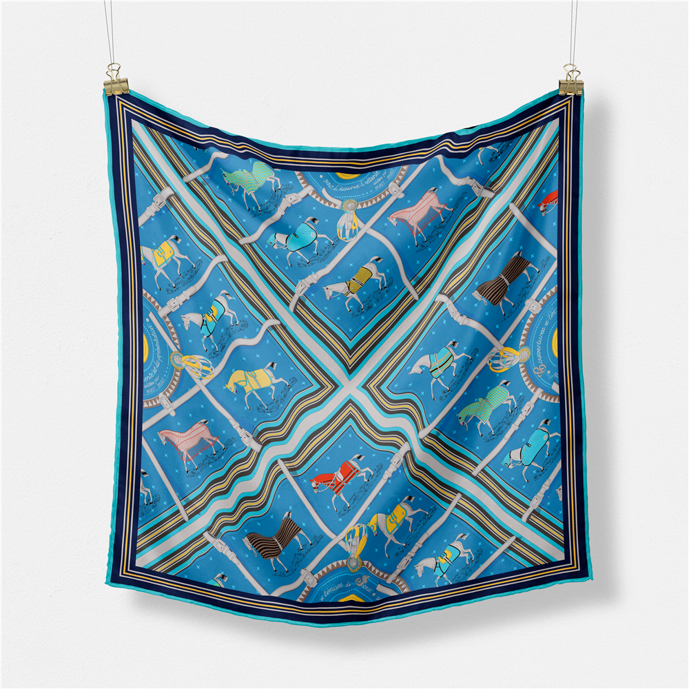 53CM Brand Small Plaid Horse P - Scarf Silk Square recensie en prijs