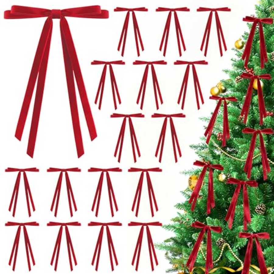 24 Pcs Christmas Bows for Tree - Bow Tie Pre Tied recensie en prijs