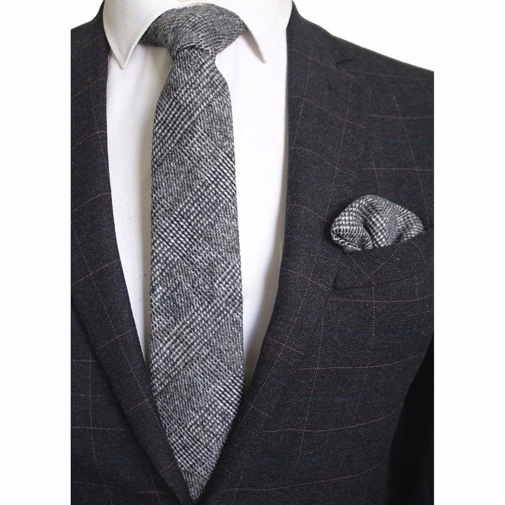 Ricnais 8cm Wool Necktie Solid - Handkerchief Cotton Men recensie en prijs