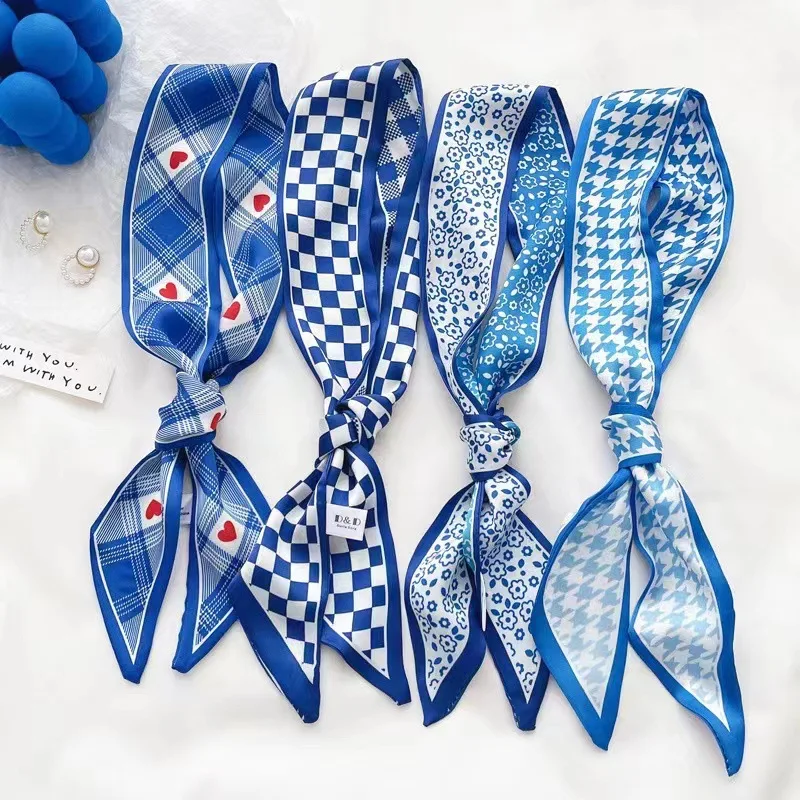 Klein blue silk scarf new chec - Bandana Cotton recensie en prijs
