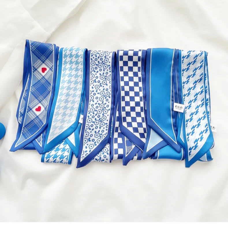 Klein blue silk scarf new chec - Bandana Cotton recensie en prijs