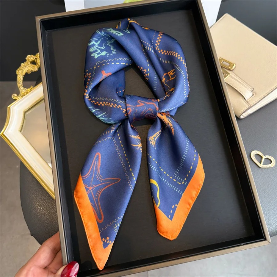 Blue Print Silk Square Scarf W - Bandana Cotton recensie en prijs