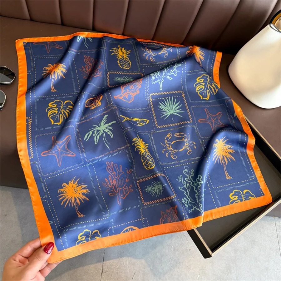 Blue Print Silk Square Scarf W - Bandana Cotton recensie en prijs