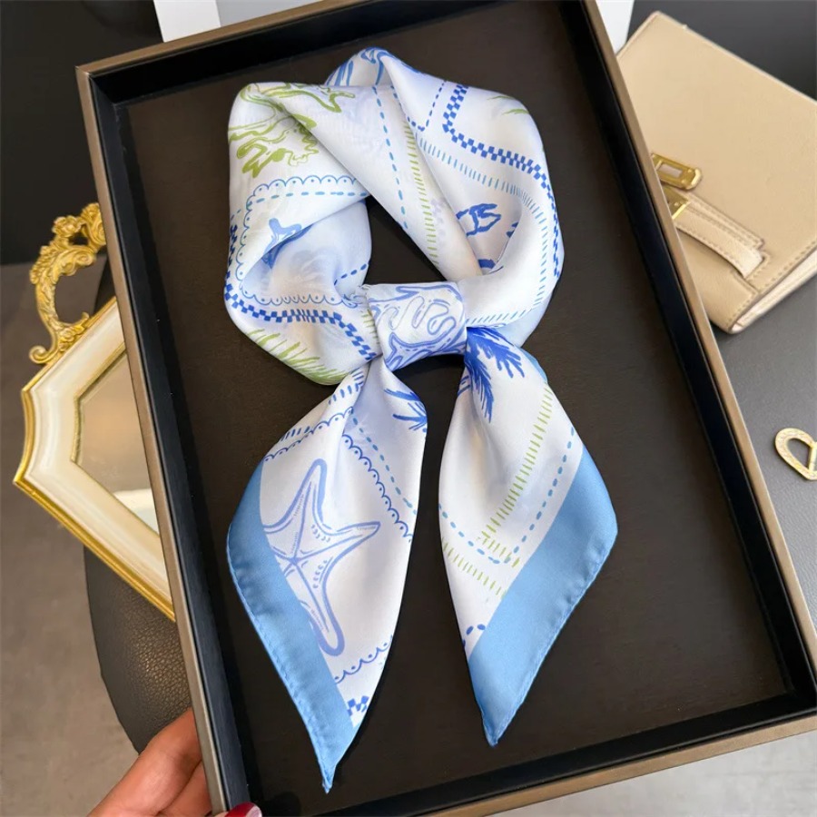 Blue Print Silk Square Scarf W - Bandana Cotton recensie en prijs